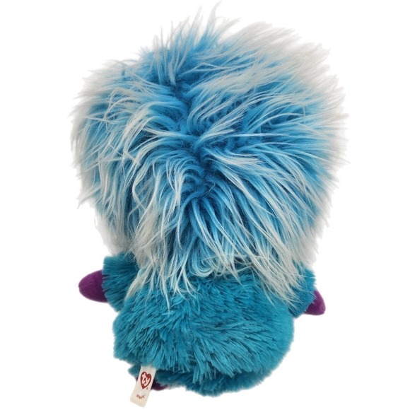 TY Frizzys Collection 
“Mops” The Big Eyed Monster 10" Blue - Picture 2 of 3
